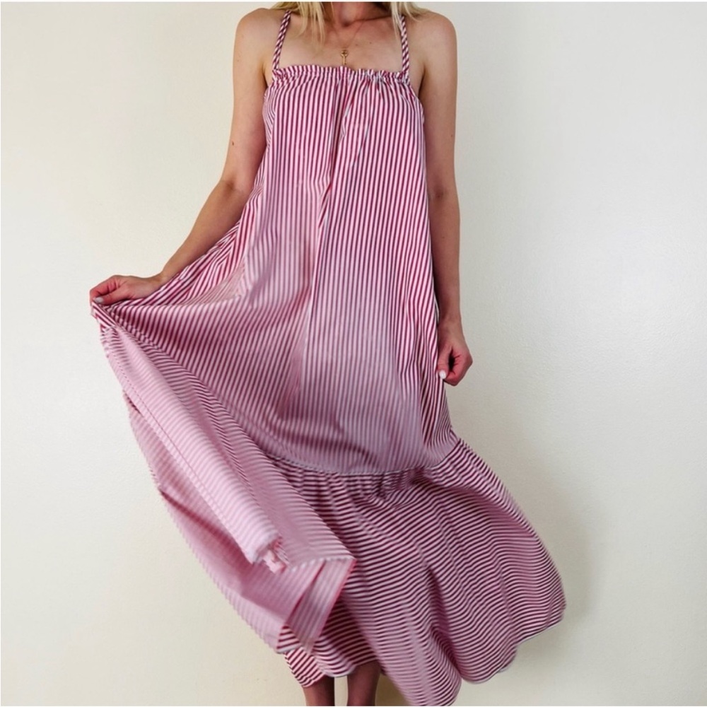 Zara poplin striped dress